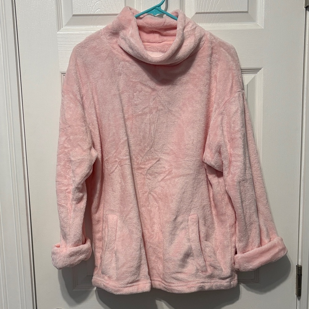 Karen Neuburger Blush Pink Fleece Top